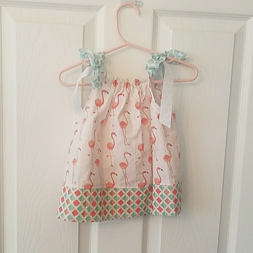 Flamingo dress 6-month handmade adorable